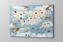 Obraz Ilustrovaná mapa sveta pre deti 1872